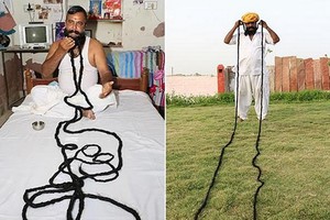 吉達認為自己的鬍子是世界上最長的。（圖源：互聯網）