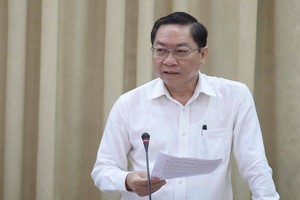 市衛生廳長阮晉炳在會上發言。（圖源：M.H）