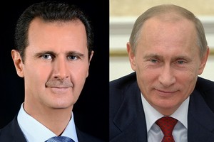 敘利亞總統阿薩德（左圖）與俄羅斯總統普京