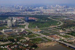 從高處俯瞰的守添都市區一瞥。