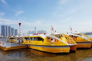 本月水上巴士1號線的乘客量在各站減少逾33%。（圖源：VNN）