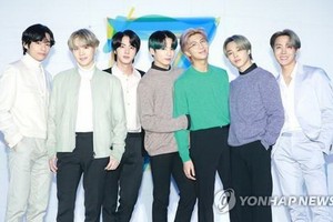 防彈少年團(BTS)走紅帶動K-POP再掀熱潮，推動國內娛樂公司的音樂、視頻著作權出口增加。（圖源：韓聯社）