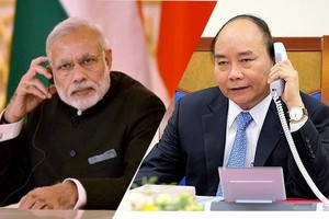 阮春福總理昨(13)日下午在政府辦公廳與印度總理納倫德拉‧莫迪通話。（示意圖源：互聯網）