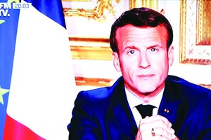 法總統馬克龍宣佈延長封城令至５月11日。（圖源：新華社）