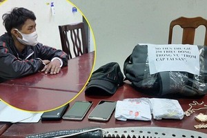 被抓獲的竊賊（左上小圖）與收回涉案財物。