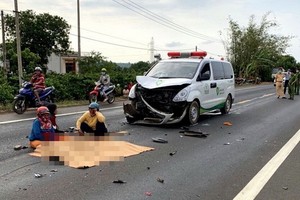 車禍現場，18歲的騎士當場死亡。