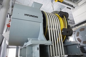 現代碳纖維帶電梯系統。（圖源：韓國現代電梯公司）