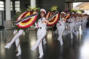 武卯同志告別儀式和追悼會以高級規格喪禮隆重舉行。（圖源：越通社）