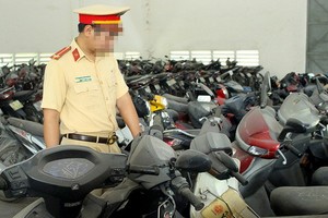 被扣留的違規車輛。