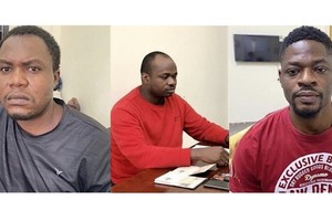 左圖起依次為：Ugochukuwu Okechukwu James、Chukwugekwe Godwin Ajearo及Ogo Emeka Donal。（圖源：警方提供）