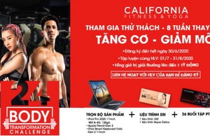 California健身與瑜伽中心宣傳海報圖。