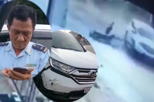 平福省海關局黃耀口岸海關分局副局長梅如衛（小圖）酒駕闖禍後逃離現場。（圖源：何莊）