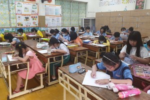 2020年“綠色風采”少兒繪畫比賽總決賽現場一瞥。