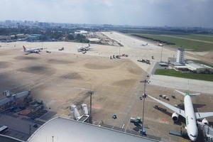 圖為新山一機場停機坪一瞥。