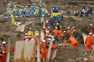 日九州暴雨致 63 死，搜尋和恢復工作持續。（圖源：共同社）