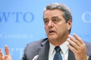 世界貿易組織總幹事阿澤維多5月中旬意外宣佈，將於8月31日正式離任，提前一年結束自己的任期。（圖源：AFP）