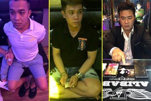 被扣押的2名嫌犯張文慶（左圖）、楊明源（中圖）及阮茹英。（圖源：警方提供）