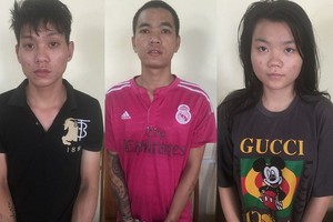 被捕的竊賊團夥，左起依次為利偉明、凌文孝及武氏雪妹。（圖源：警方提供）