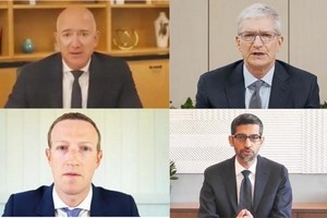 美國四大科技企業當地時間7月29日以“線上方式”出席國會眾議院司法委員會聽證會。（圖源：互聯網）