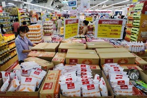 昇龍Big C超市貨物充足，消費者可隨心選購。（圖源：越通社）