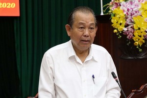 政府常務副總理張和平在會議上發表講話。（圖源：越通社）