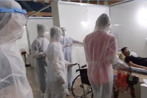 仙山野戰醫院試行運作現場。（圖源：視頻截圖）