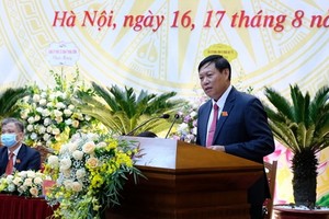 衛生部黨委書記杜春宣在會上發言。（圖源：衛生部）