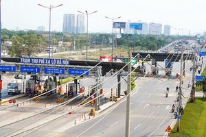 河內公路收費站。（圖源：明軍）