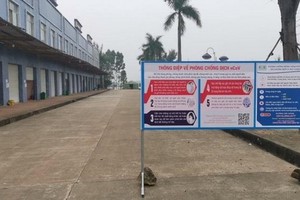 圖為芒街市 Centerway公司隔離區一隅。（圖源：PV）