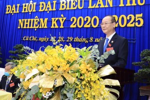 阮決勝同志在會上致詞。（圖源：孟和）