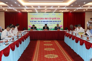 “乂靖-蘇維埃群眾力量譜寫歷史篇章90週年”科學研討會現場。（圖源：NDO）