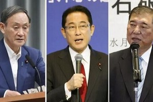 自左向右分別為菅義偉、岸田文雄和石破茂。（圖源：互聯網）