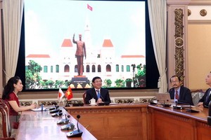 視像會議現場。（圖源：越通社）