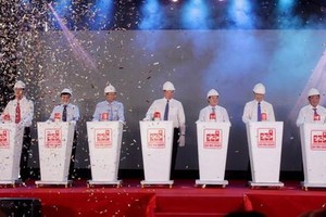 晨星太陽能發電廠第二期工程動工儀式。（圖源：阮仁）