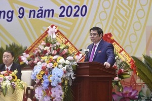 中央組織部長范明政在會上發表講話。（圖源：PV）