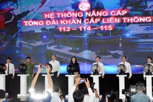本市113、114、115急救總機連通升級系統啟動儀式。（圖源：越通社）
