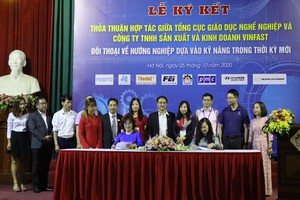 職技培訓領域合作《備忘錄》簽署儀式。（圖源：B.C）