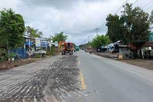 從七岔河口至州城縣路段的1A國道在改建中。（圖源：俊光）