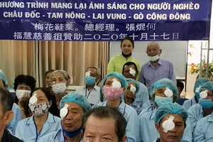 獲免費施白內障手術的貧窮患者。