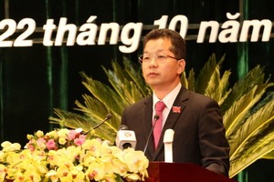 阮文廣同志當選峴港市委書記。（圖源：清心）