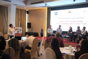 “越南外省勞工接近社會民生”研討會現場一隅。（圖源：梅花）