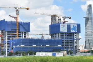 第二郡施工中的商住複合工程。