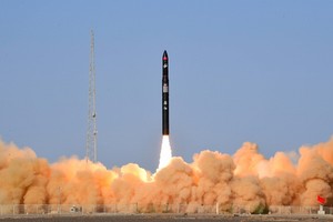 11月7日15時12分，谷神星一號運載火箭在中國酒泉衛星發射中心成功首飛，並順利將天啟星座十一星送入預定軌道。（圖源：新華社）