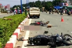 車禍現場。（圖源：VTC News）