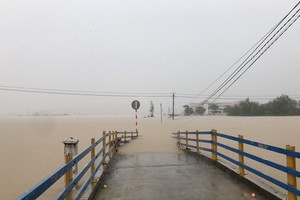 11月10日下午2時30分，萬平鄉平忠1村一片汪洋。（圖源：呂胡）