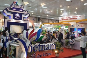 越南國際旅遊展銷會一隅。（圖源：越通社）