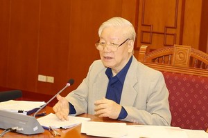 總書記、國家主席阮富仲主持會議。（圖源：越通社）