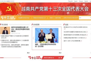黨“十三大”網頁界面。（圖源：網站截圖）