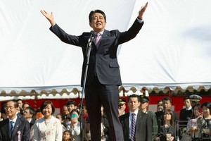 日本前首相安倍晉三。（圖源：共同社）