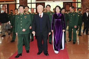 總書記、國家主席阮富仲出席會議。（圖源：元海）